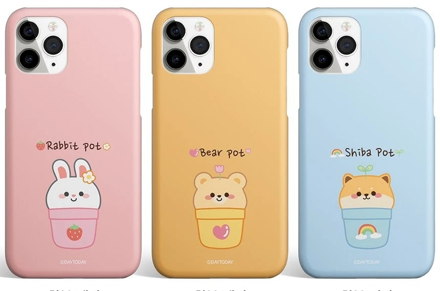 갤럭시노트3 SM-N900S / SM-N900K / SM-N900L 케이스 화분 화분 캐릭터가 인쇄된 케이스의 후면 정면 모습